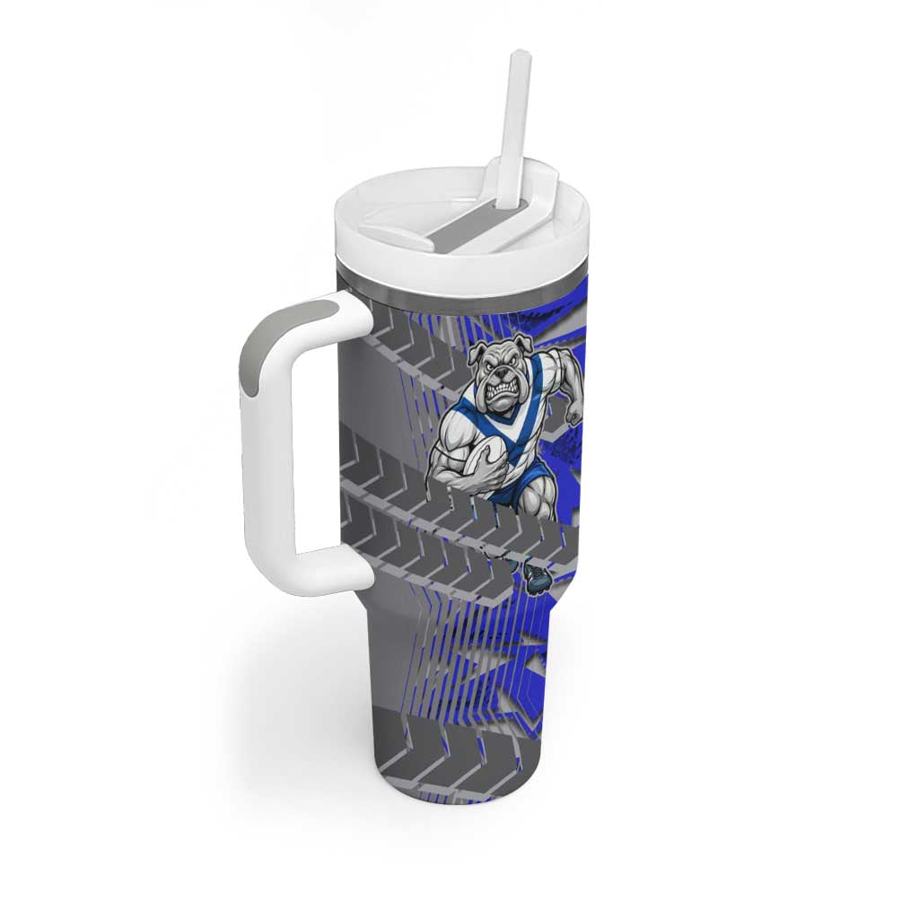 Canterbury Bankstown Bulldogs Rugby Tumbler With Handle Fierce Mascot Geometric Tribal Art