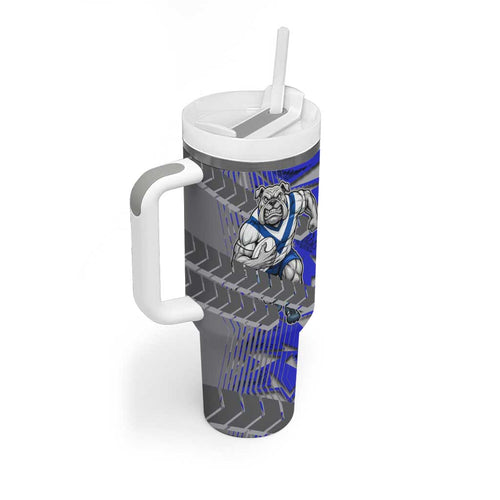 Canterbury Bankstown Bulldogs Rugby Tumbler With Handle Fierce Mascot Geometric Tribal Art