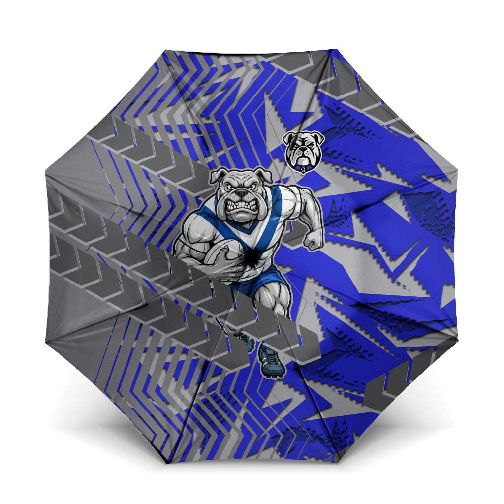 Canterbury Bankstown Bulldogs Rugby Umbrella Fierce Mascot Geometric Tribal Art