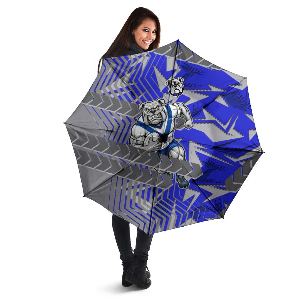 Canterbury Bankstown Bulldogs Rugby Umbrella Fierce Mascot Geometric Tribal Art