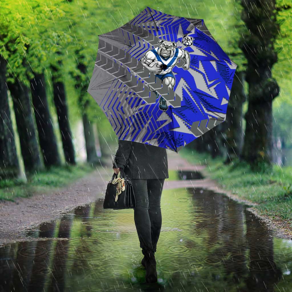 Canterbury Bankstown Bulldogs Rugby Umbrella Fierce Mascot Geometric Tribal Art