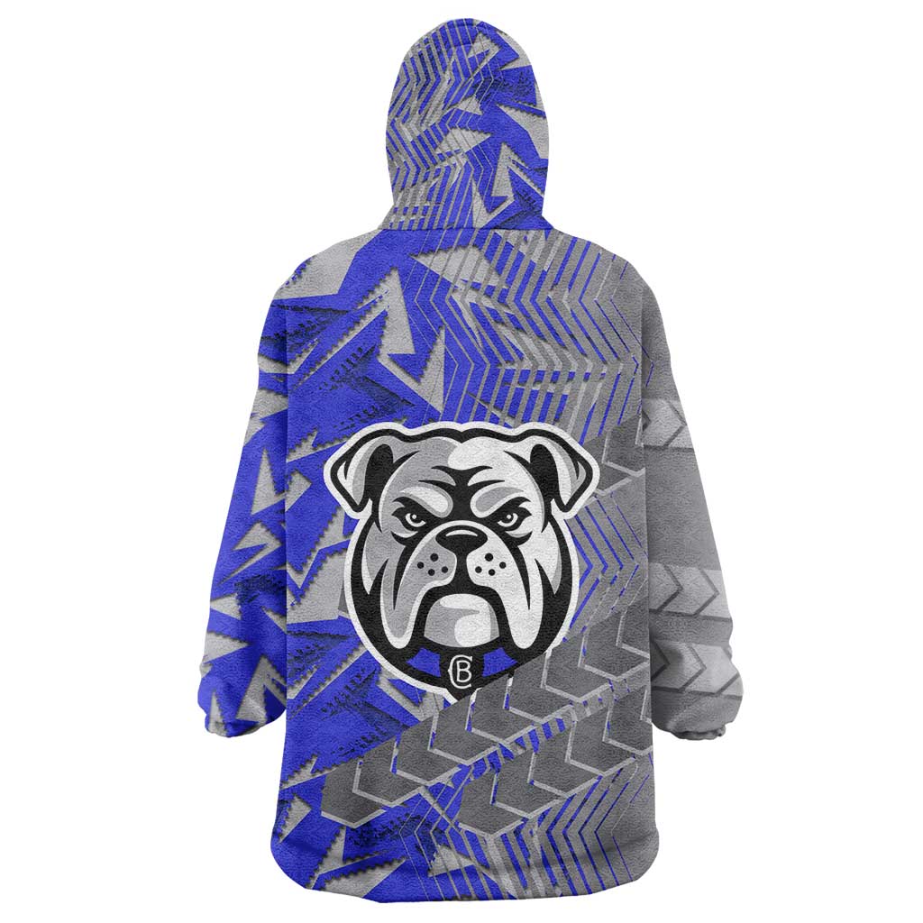 Canterbury Bankstown Bulldogs Rugby Wearable Blanket Hoodie Fierce Mascot Geometric Tribal Art