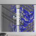 Canterbury Bankstown Bulldogs Rugby Window Curtain Fierce Mascot Geometric Tribal Art