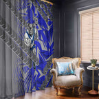 Canterbury Bankstown Bulldogs Rugby Window Curtain Fierce Mascot Geometric Tribal Art