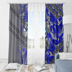 Canterbury Bankstown Bulldogs Rugby Window Curtain Fierce Mascot Geometric Tribal Art