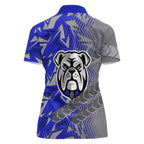 Canterbury Bankstown Bulldogs Rugby Women Polo Shirt Fierce Mascot Geometric Tribal Art