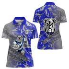 Canterbury Bankstown Bulldogs Rugby Women Polo Shirt Fierce Mascot Geometric Tribal Art