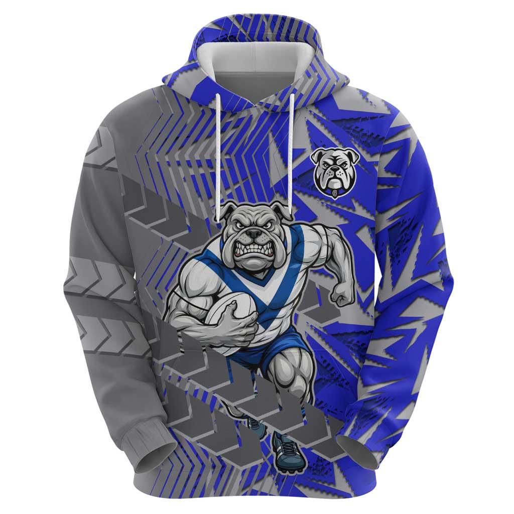Canterbury Bankstown Bulldogs Rugby Zip Hoodie Fierce Mascot Geometric Tribal Art