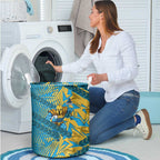 Gold Coast Titans Rugby Laundry Basket Fierce Mascot Geometric Tribal Art