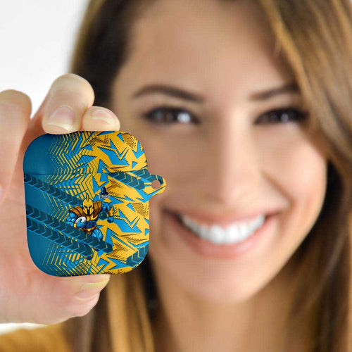 Gold Coast Titans Rugby AirPods Case Fierce Mascot Geometric Tribal Art
