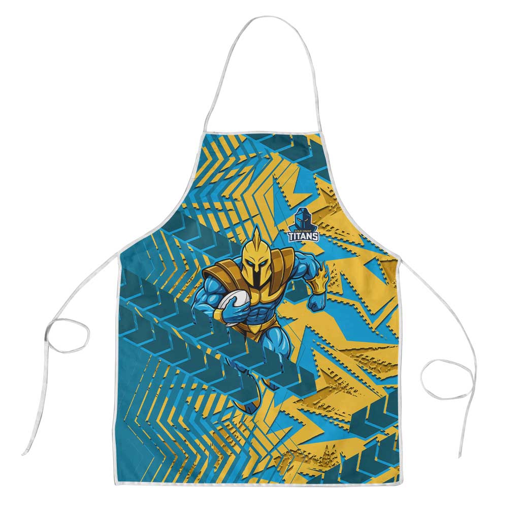 Gold Coast Titans Rugby Apron Fierce Mascot Geometric Tribal Art