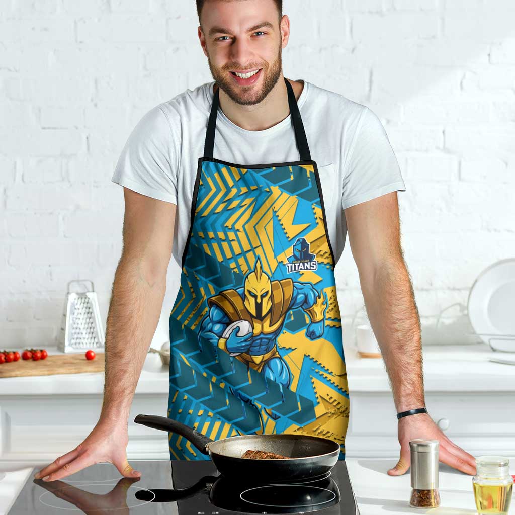 Gold Coast Titans Rugby Apron Fierce Mascot Geometric Tribal Art