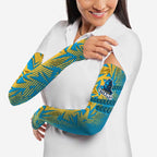 Gold Coast Titans Rugby Arm Sleeves Fierce Mascot Geometric Tribal Art