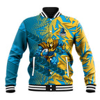 Gold Coast Titans Rugby Baseball Jacket Fierce Mascot Geometric Tribal Art