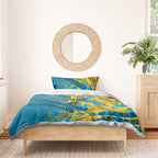 Gold Coast Titans Rugby Bedding Set Fierce Mascot Geometric Tribal Art