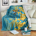 Gold Coast Titans Rugby Blanket Fierce Mascot Geometric Tribal Art