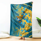 Gold Coast Titans Rugby Blanket Fierce Mascot Geometric Tribal Art