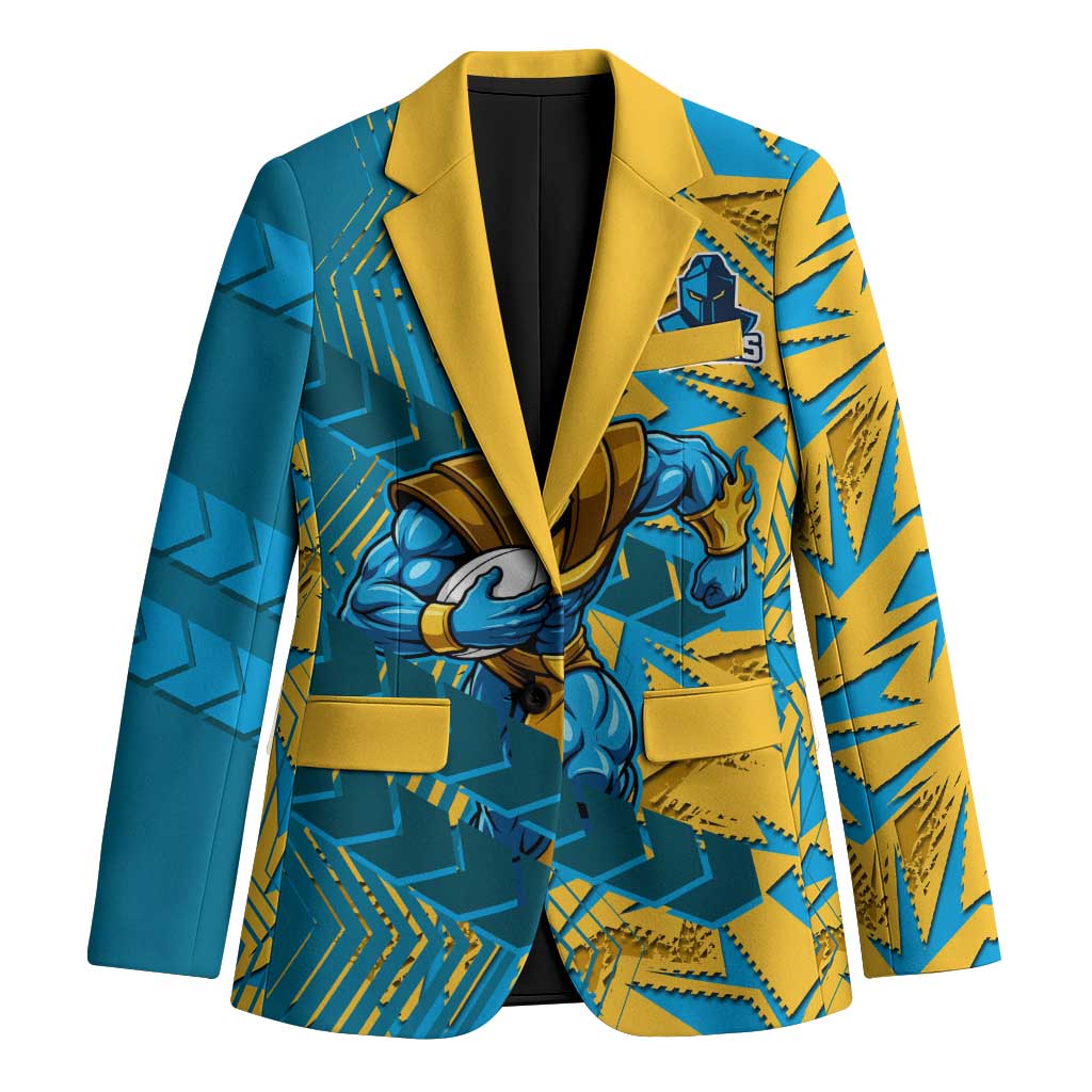 Gold Coast Titans Rugby Blazer Fierce Mascot Geometric Tribal Art