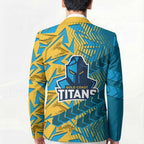 Gold Coast Titans Rugby Blazer Fierce Mascot Geometric Tribal Art