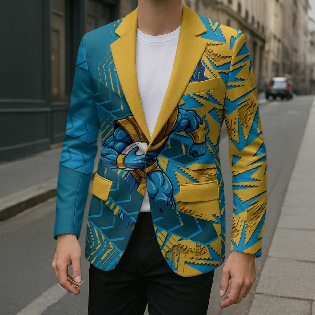 Gold Coast Titans Rugby Blazer Fierce Mascot Geometric Tribal Art