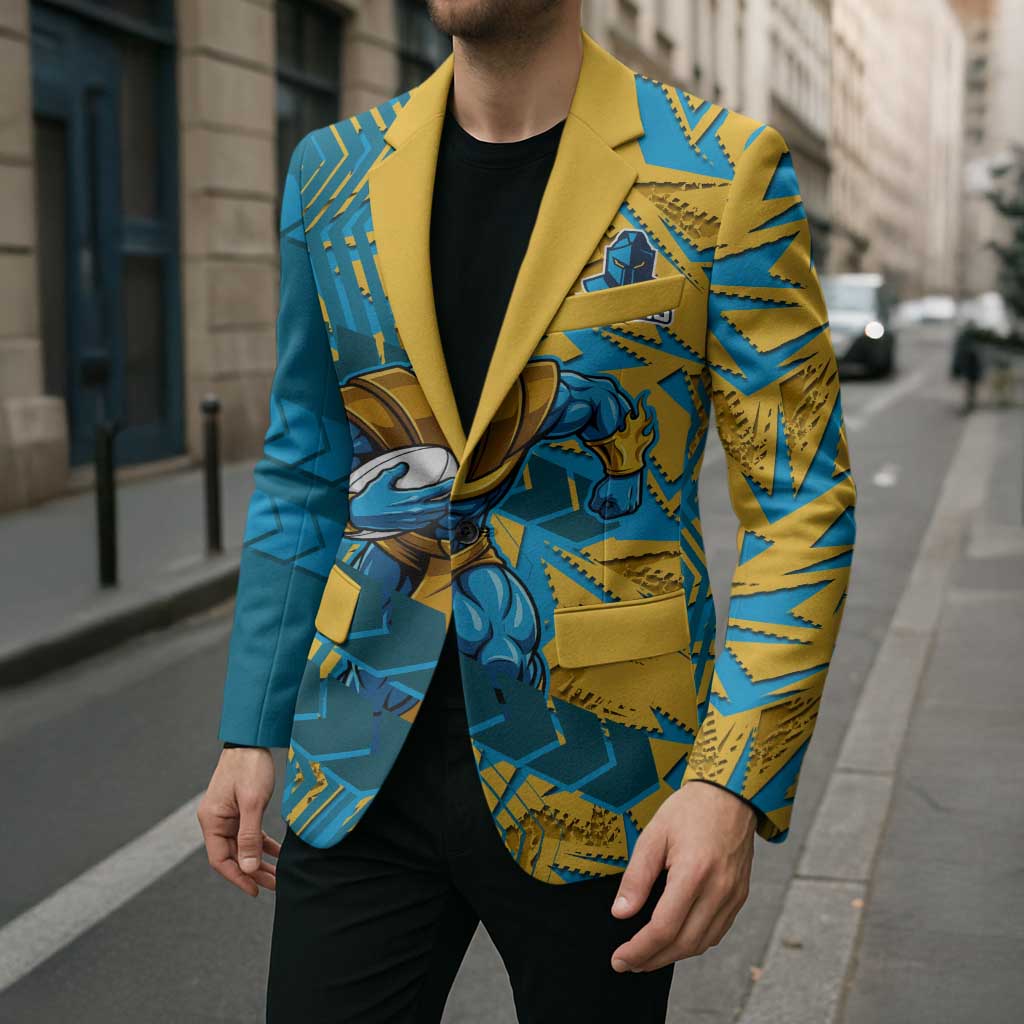 Gold Coast Titans Rugby Blazer Fierce Mascot Geometric Tribal Art