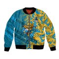 Gold Coast Titans Rugby Bomber Jacket Fierce Mascot Geometric Tribal Art