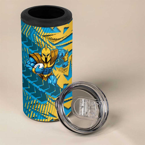 Gold Coast Titans Rugby 4 in 1 Can Cooler Tumbler Fierce Mascot Geometric Tribal Art