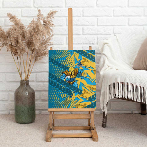 Gold Coast Titans Rugby Canvas Wall Art Fierce Mascot Geometric Tribal Art