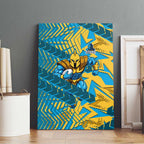 Gold Coast Titans Rugby Canvas Wall Art Fierce Mascot Geometric Tribal Art