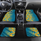 Gold Coast Titans Rugby Car Mats Fierce Mascot Geometric Tribal Art
