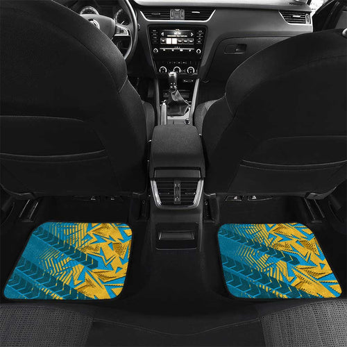 Gold Coast Titans Rugby Car Mats Fierce Mascot Geometric Tribal Art
