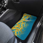 Gold Coast Titans Rugby Car Mats Fierce Mascot Geometric Tribal Art