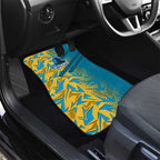 Gold Coast Titans Rugby Car Mats Fierce Mascot Geometric Tribal Art