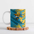 Gold Coast Titans Rugby Ceramic Mug Fierce Mascot Geometric Tribal Art