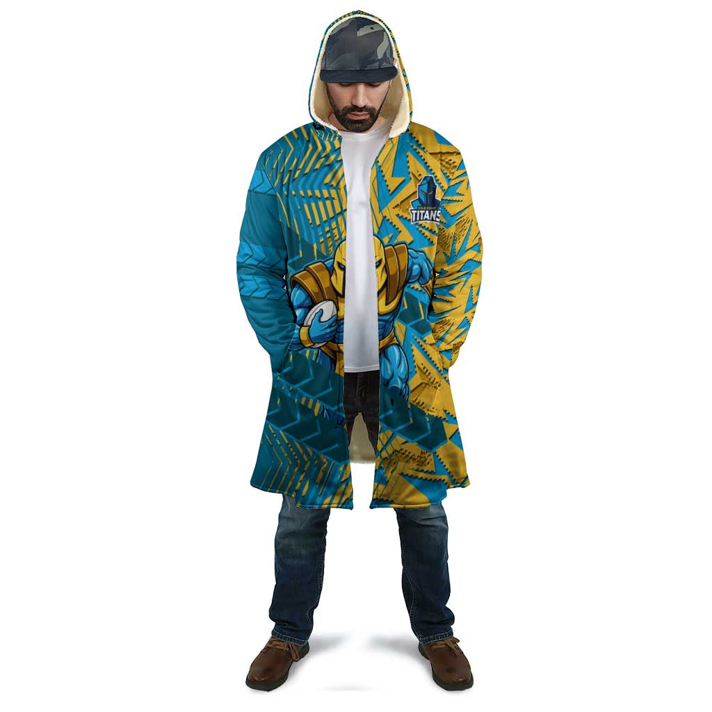Gold Coast Titans Rugby Cloak Fierce Mascot Geometric Tribal Art