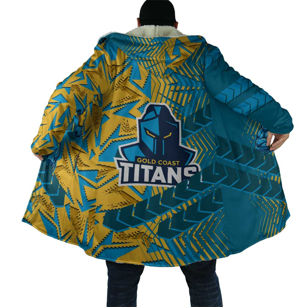 Gold Coast Titans Rugby Cloak Fierce Mascot Geometric Tribal Art
