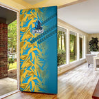 Gold Coast Titans Rugby Door Cover Fierce Mascot Geometric Tribal Art