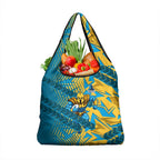 Gold Coast Titans Rugby Grocery Bag Fierce Mascot Geometric Tribal Art