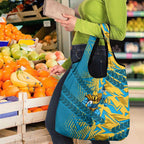 Gold Coast Titans Rugby Grocery Bag Fierce Mascot Geometric Tribal Art