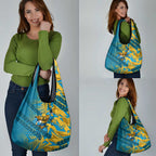 Gold Coast Titans Rugby Grocery Bag Fierce Mascot Geometric Tribal Art