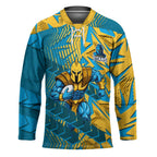Gold Coast Titans Rugby Hockey Jersey Fierce Mascot Geometric Tribal Art