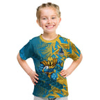 Gold Coast Titans Rugby Kid T Shirt Fierce Mascot Geometric Tribal Art