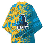 Gold Coast Titans Rugby Kimono Fierce Mascot Geometric Tribal Art