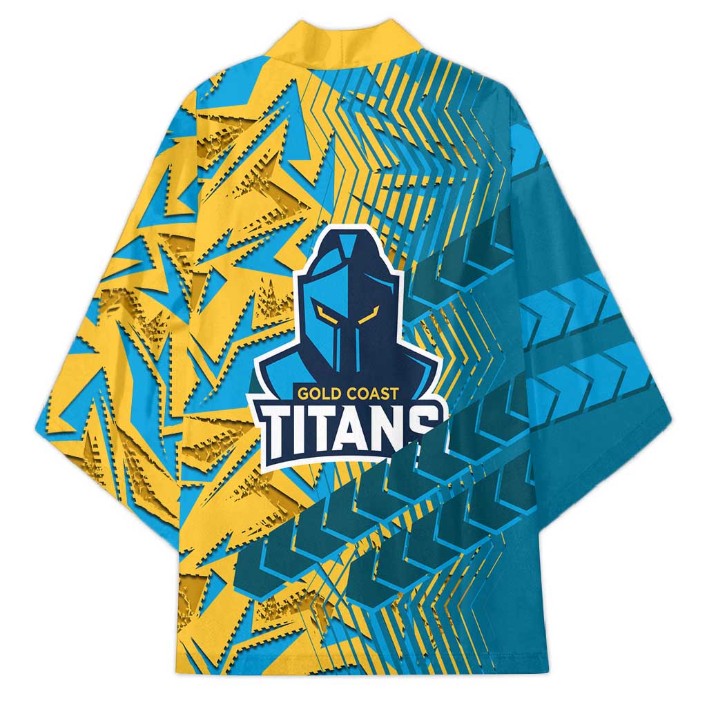 Gold Coast Titans Rugby Kimono Fierce Mascot Geometric Tribal Art