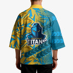 Gold Coast Titans Rugby Kimono Fierce Mascot Geometric Tribal Art
