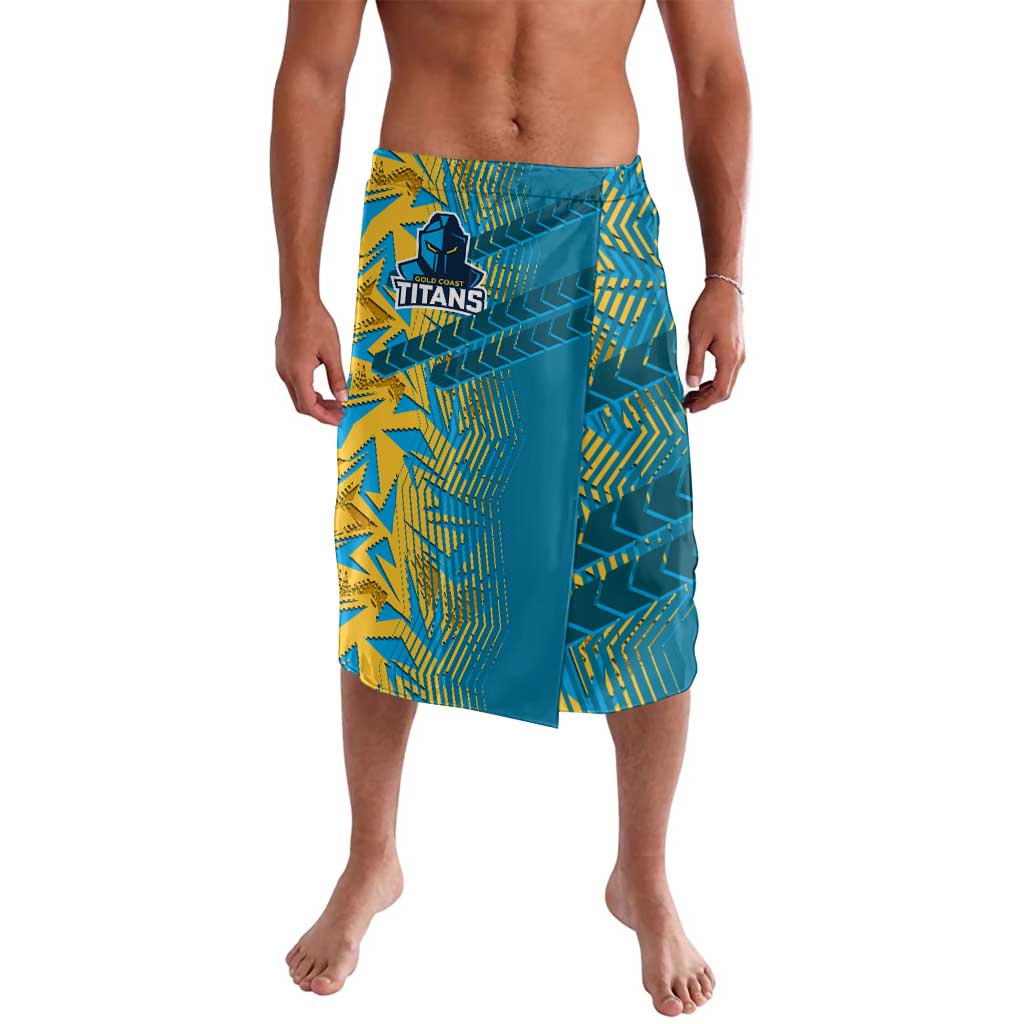 Gold Coast Titans Rugby Lavalava Fierce Mascot Geometric Tribal Art