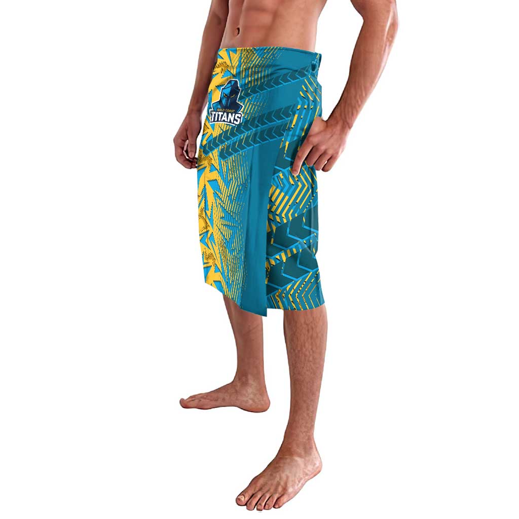 Gold Coast Titans Rugby Lavalava Fierce Mascot Geometric Tribal Art