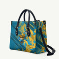 Gold Coast Titans Rugby Leather Bag Fierce Mascot Geometric Tribal Art