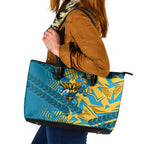 Gold Coast Titans Rugby Leather Tote Bag Fierce Mascot Geometric Tribal Art
