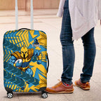 Gold Coast Titans Rugby Luggage Cover Fierce Mascot Geometric Tribal Art